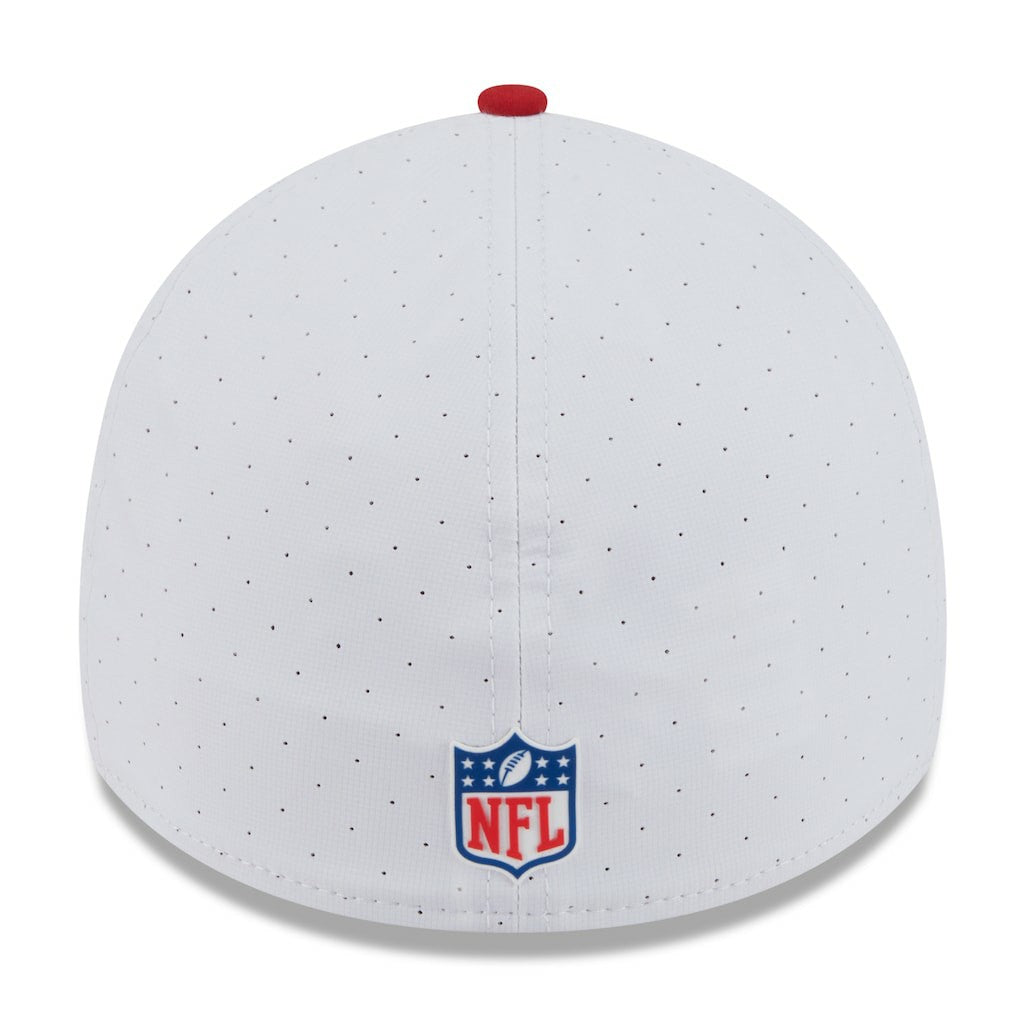 San Francisco 49ers New Era 2025 NFL Training Camp 39THIRTY Flex Hat White/Scarlet | NFL