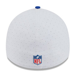 New England Patriots New Era 2025 NFL Training Camp Throwback Logo 39THIRTY Flex Hat White/Royal | NFL