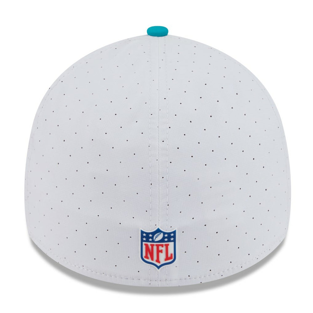 Miami Dolphins New Era 2025 NFL Training Camp 39THIRTY Flex Hat White/Aqua | NFL