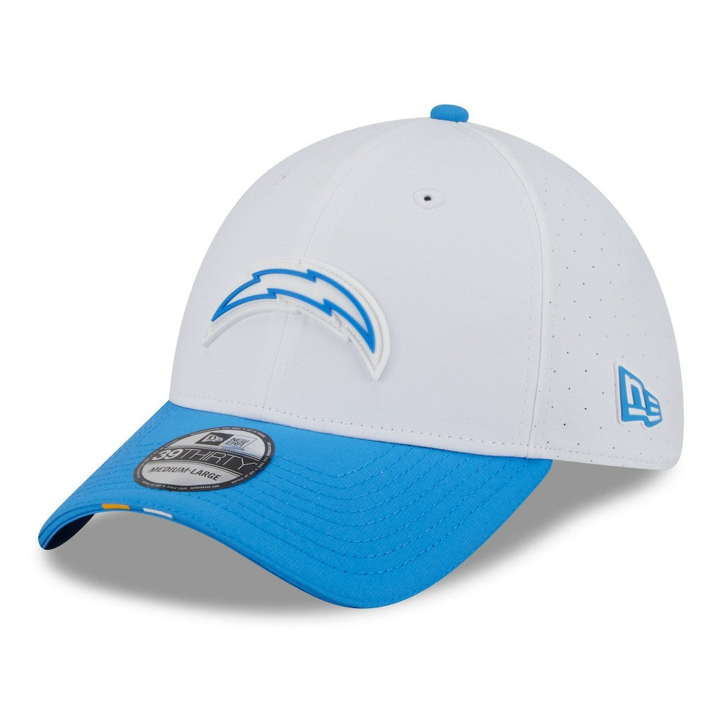 Los Angeles Chargers New Era 2025 NFL Training Camp 39THIRTY Flex Hat White/Powder Blue | NFL