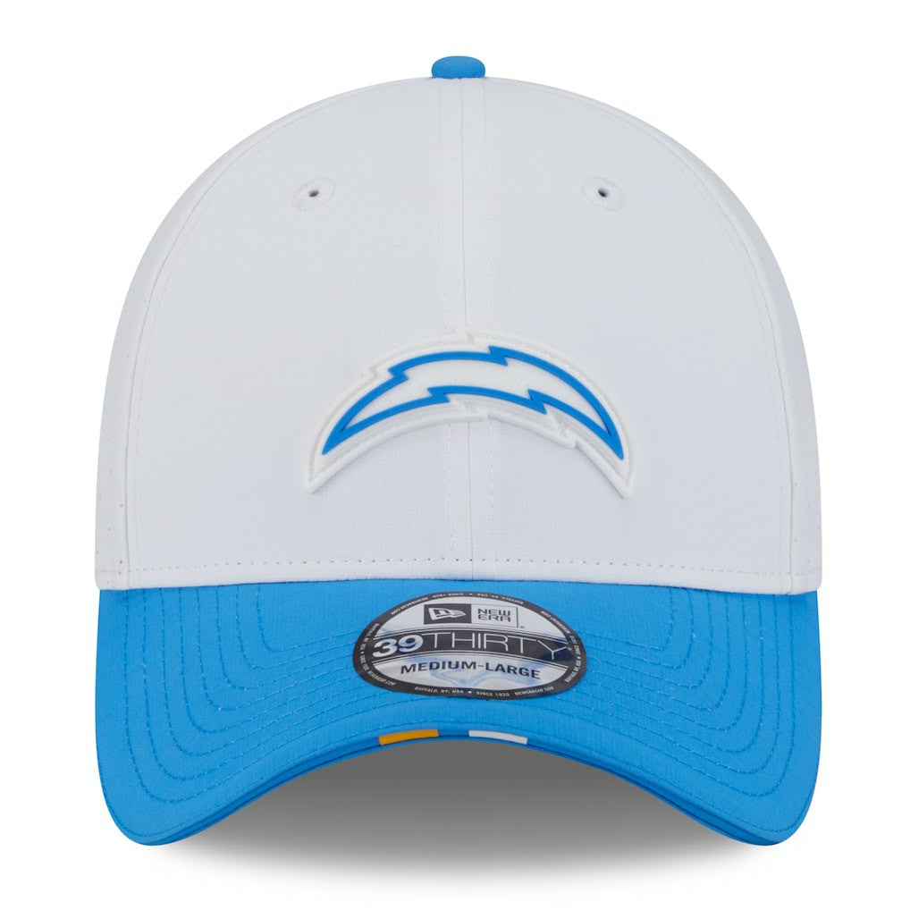 Los Angeles Chargers New Era 2025 NFL Training Camp 39THIRTY Flex Hat White/Powder Blue | NFL