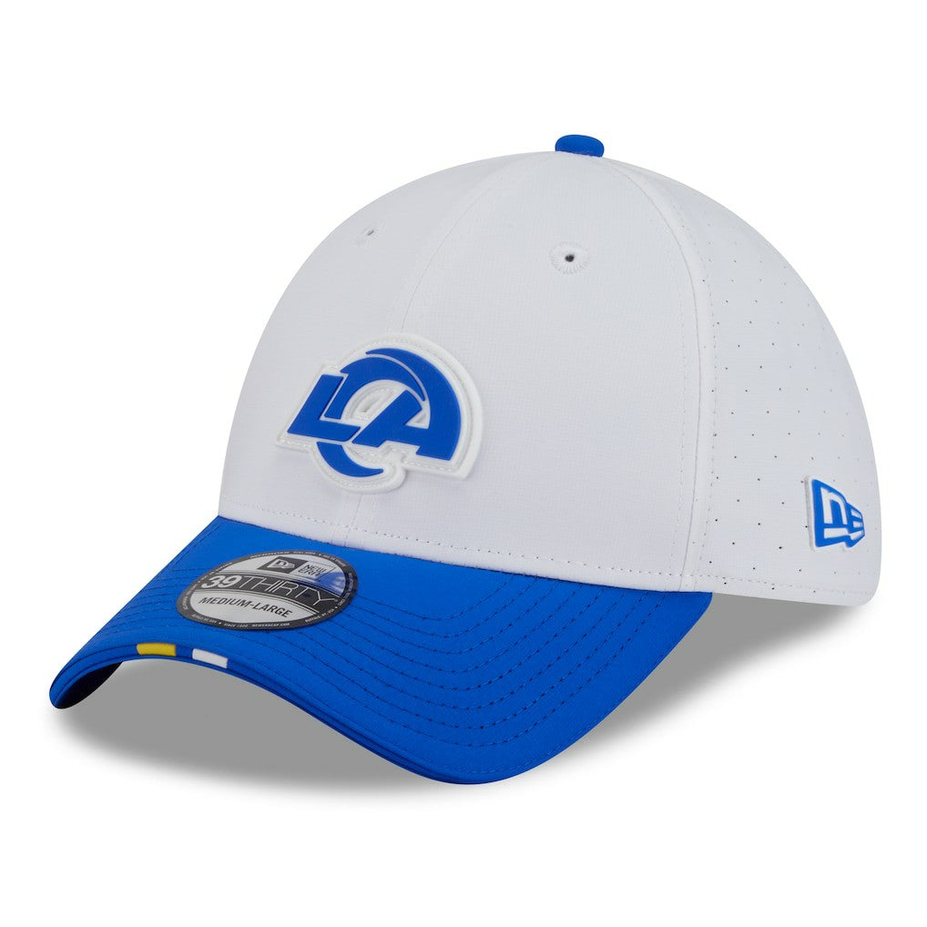 Los Angeles Rams New Era 2025 NFL Training Camp 39THIRTY Flex Hat White/Royal | NFL