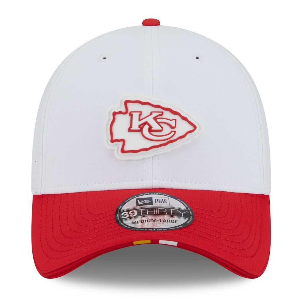 Kansas City Chiefs New Era 2025 NFL Training Camp 39THIRTY Flex Hat White/Red | NFL