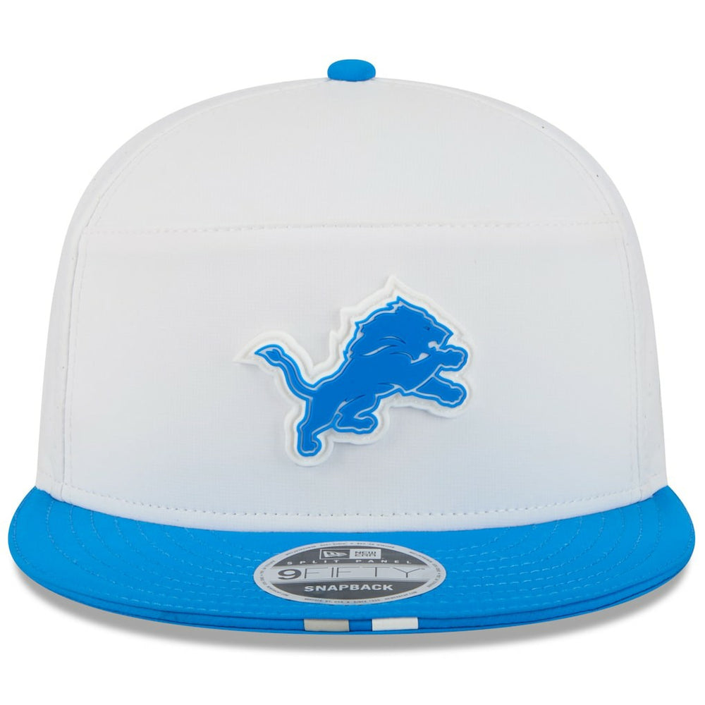 Detroit Lions New Era 2025 NFL Training Camp Split Panel 9FIFTY Snapback Hat White/Blue | NFL