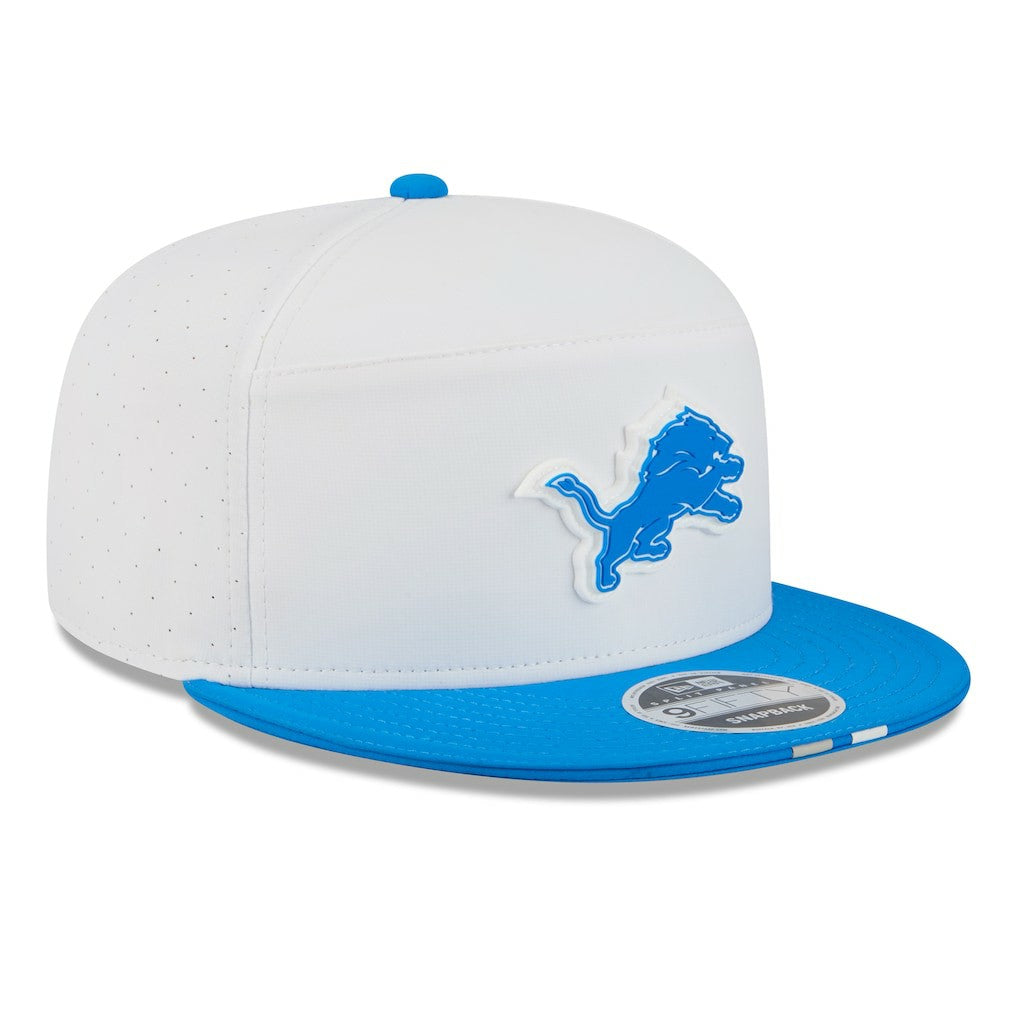 Detroit Lions New Era 2025 NFL Training Camp Split Panel 9FIFTY Snapback Hat White/Blue | NFL