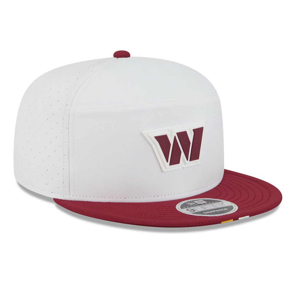 Washington Commanders New Era 2025 NFL Training Camp Split Panel 9FIFTY Snapback Hat White/Burgundy | NFL