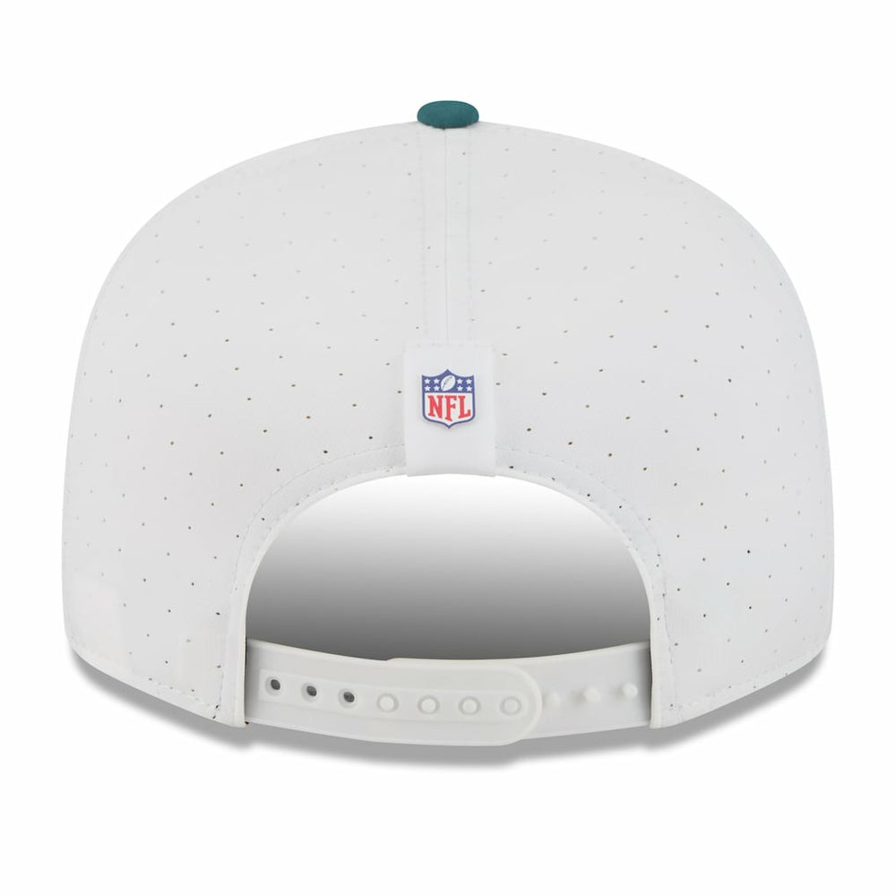Philadelphia Eagles New Era 2025 NFL Training Camp Split Panel 9FIFTY Snapback Hat White/Midnight Green | NFL