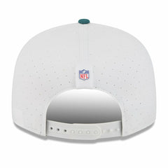 Philadelphia Eagles New Era 2025 NFL Training Camp Split Panel 9FIFTY Snapback Hat White/Midnight Green | NFL