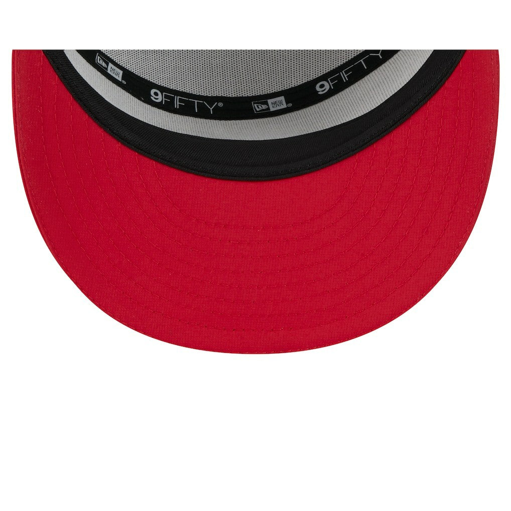San Francisco 49ers New Era 2025 NFL Training Camp Split Panel 9FIFTY Snapback Hat White/Scarlet | NFL