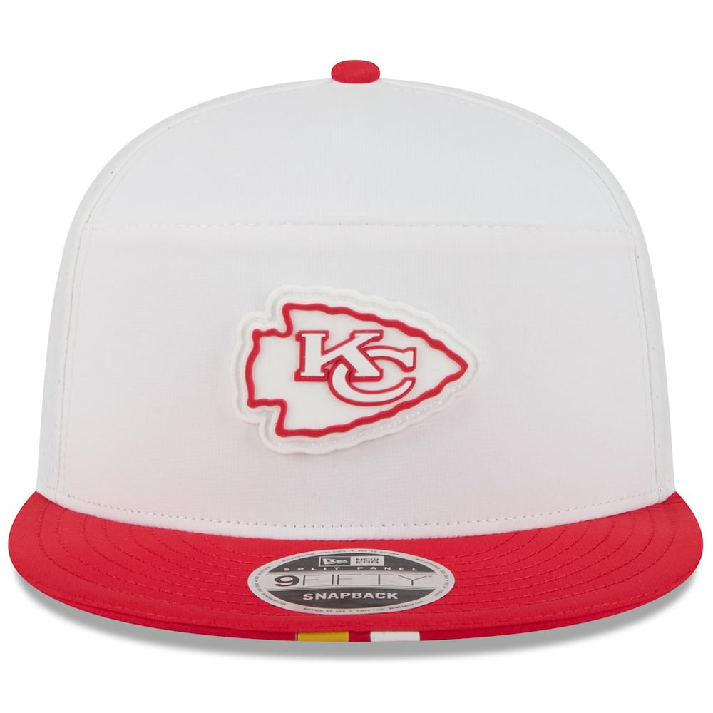 Kansas City Chiefs New Era 2025 NFL Training Camp Split Panel 9FIFTY Snapback Hat White/Red | NFL