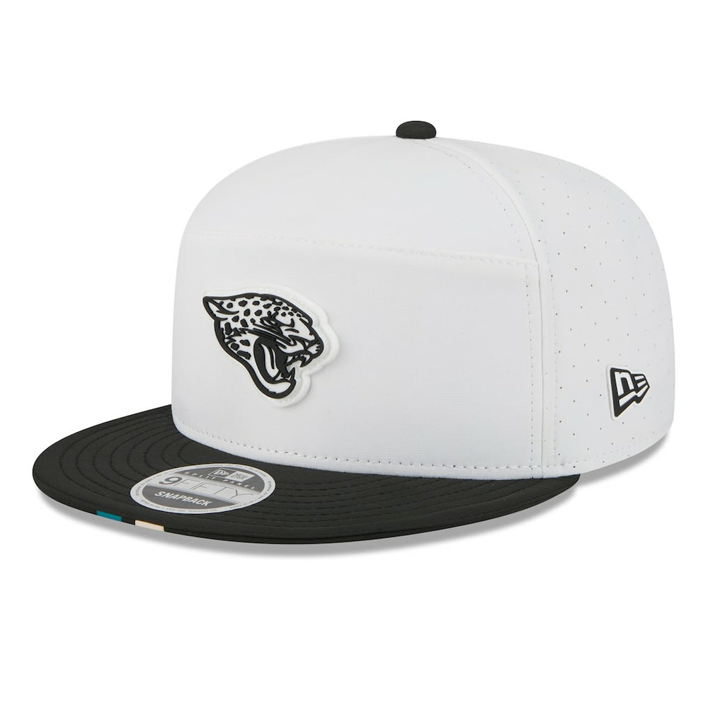 Jacksonville Jaguars New Era 2025 NFL Training Camp Split Panel 9FIFTY Snapback Hat White/Black | NFL