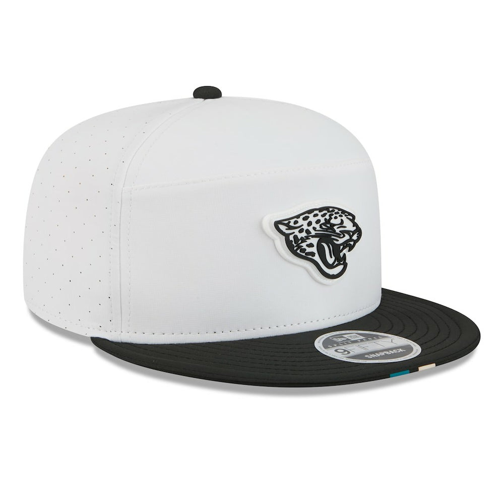 Jacksonville Jaguars New Era 2025 NFL Training Camp Split Panel 9FIFTY Snapback Hat White/Black | NFL