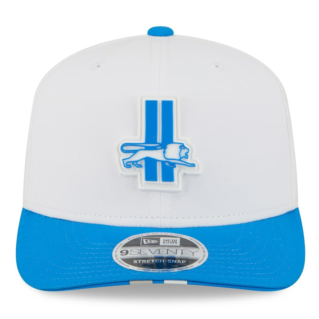 Detroit Lions New Era 2025 NFL Training Camp Throwback Logo 9SEVENTY Adjustable Hat White/Blue | NFL