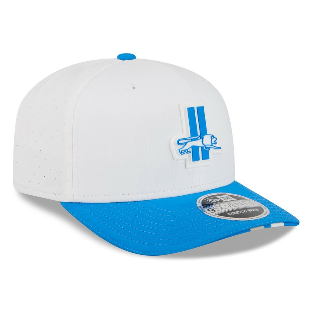 Detroit Lions New Era 2025 NFL Training Camp Throwback Logo 9SEVENTY Adjustable Hat White/Blue | NFL