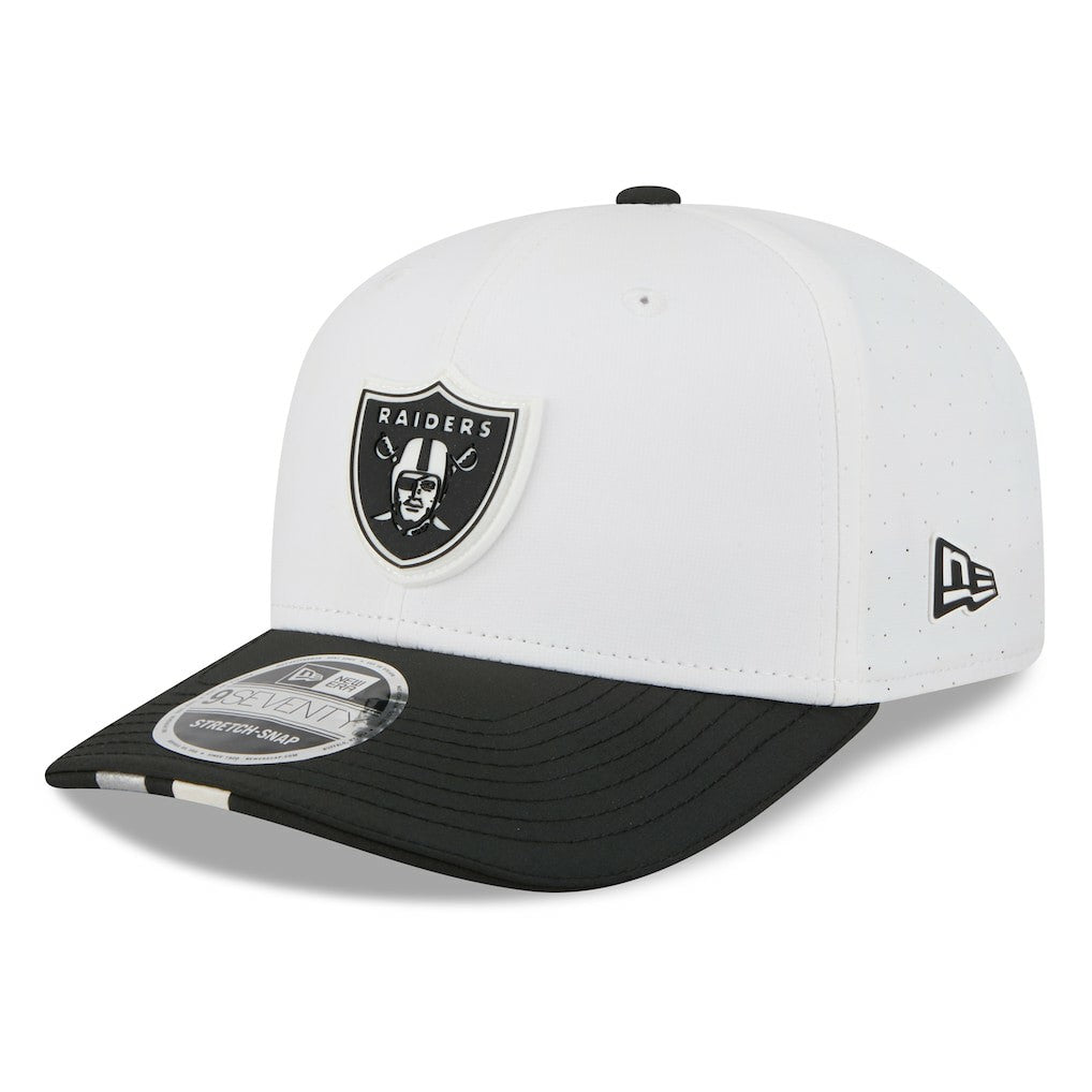 Las Vegas Raiders New Era 2025 NFL Training Camp 9SEVENTY Adjustable Hat White/Black | NFL