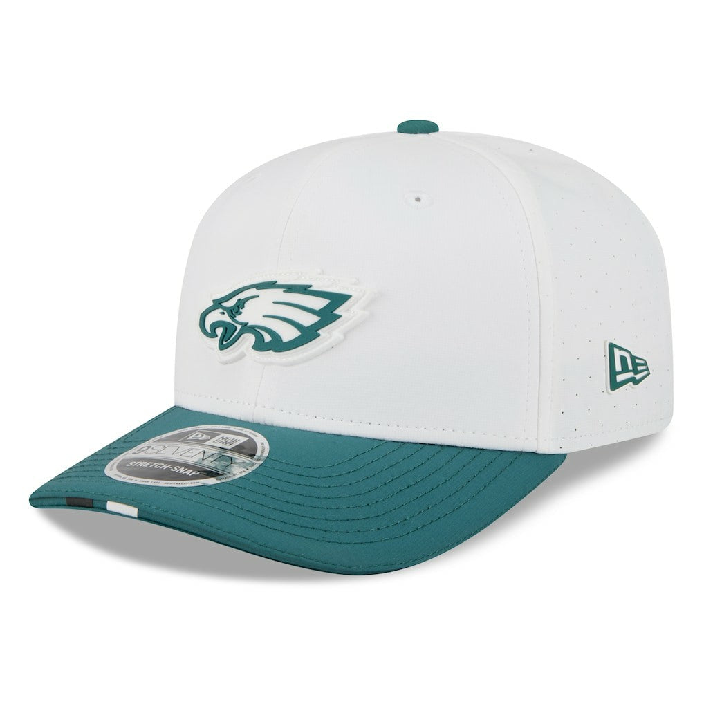 Philadelphia Eagles New Era 2025 NFL Training Camp 9SEVENTY Adjustable Hat White/Midnight Green | NFL