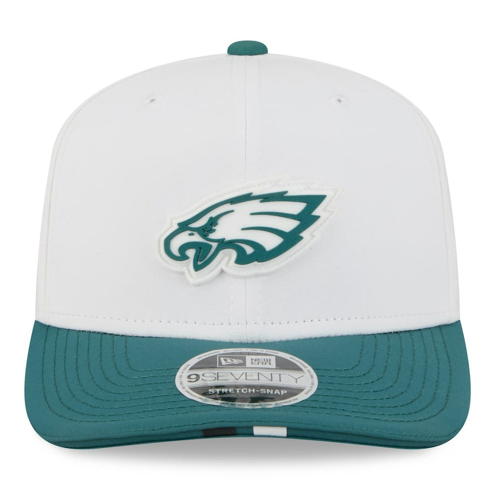Philadelphia Eagles New Era 2025 NFL Training Camp 9SEVENTY Adjustable Hat White/Midnight Green | NFL