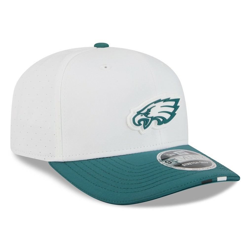 Philadelphia Eagles New Era 2025 NFL Training Camp 9SEVENTY Adjustable Hat White/Midnight Green | NFL
