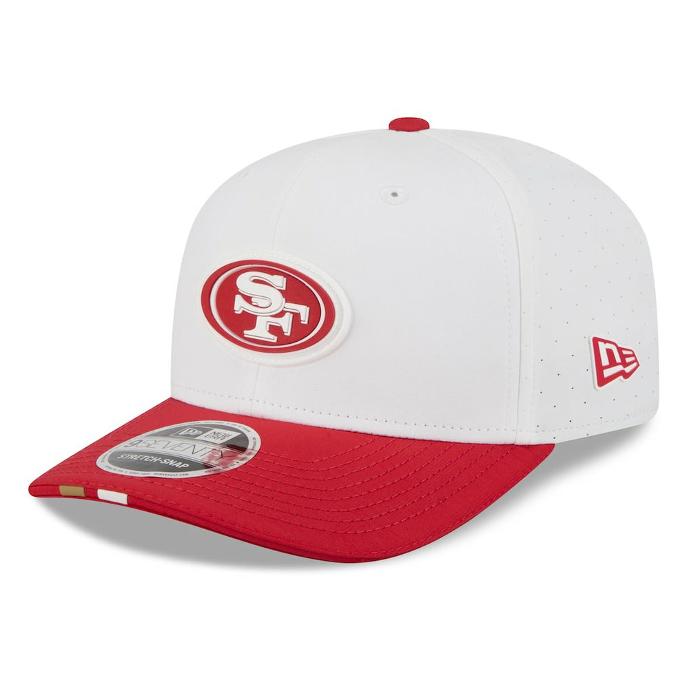 San Francisco 49ers New Era 2025 NFL Training Camp 9SEVENTY Adjustable Hat White/Scarlet | NFL