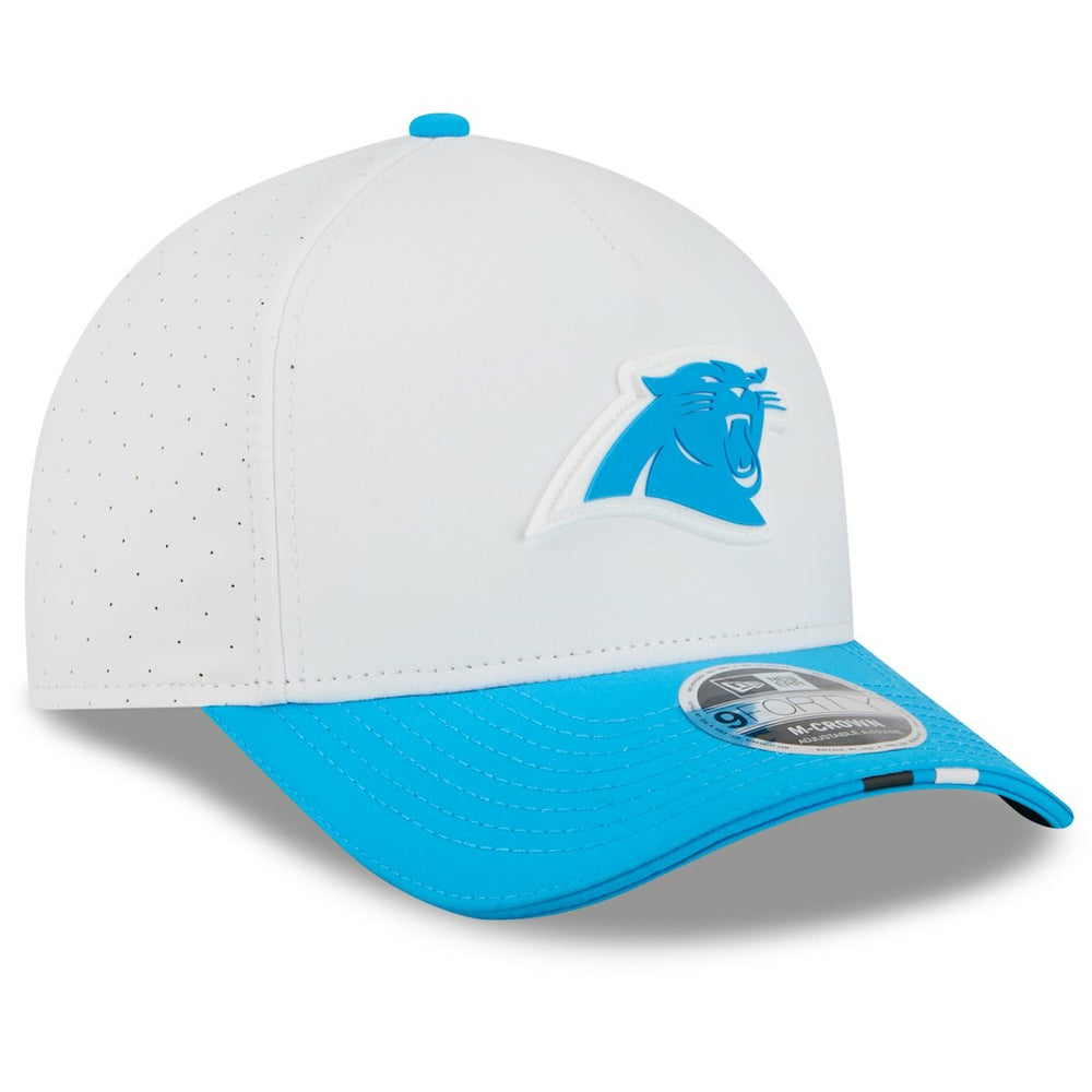 Carolina Panthers New Era 2025 NFL Training Camp A-Frame 9FORTY Adjustable Hat White/Blue | NFL