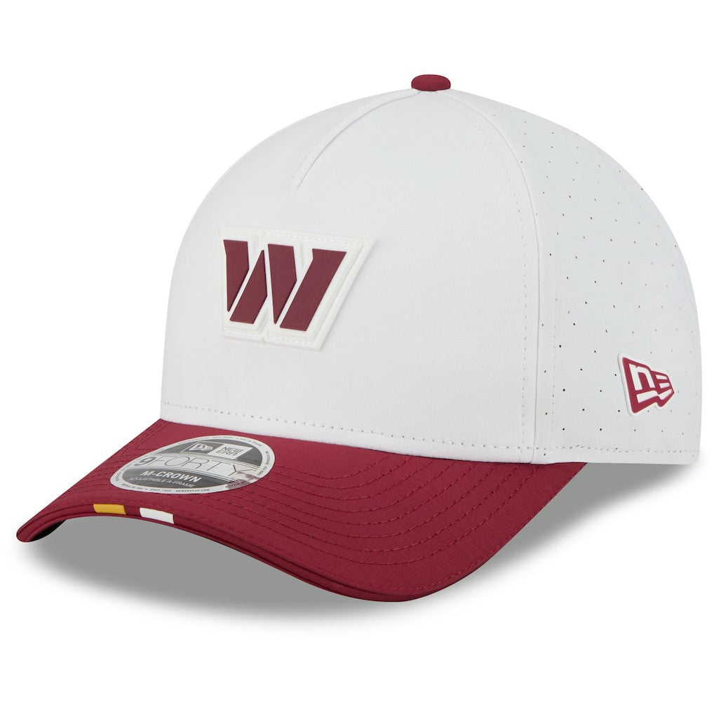 Washington Commanders New Era 2025 NFL Training Camp A-Frame 9FORTY Adjustable Hat White/Burgundy | NFL