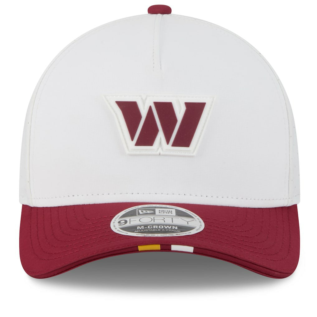 Washington Commanders New Era 2025 NFL Training Camp A-Frame 9FORTY Adjustable Hat White/Burgundy | NFL