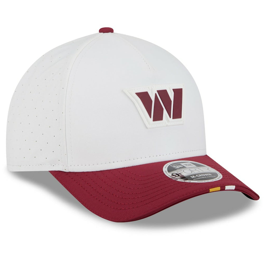 Washington Commanders New Era 2025 NFL Training Camp A-Frame 9FORTY Adjustable Hat White/Burgundy | NFL