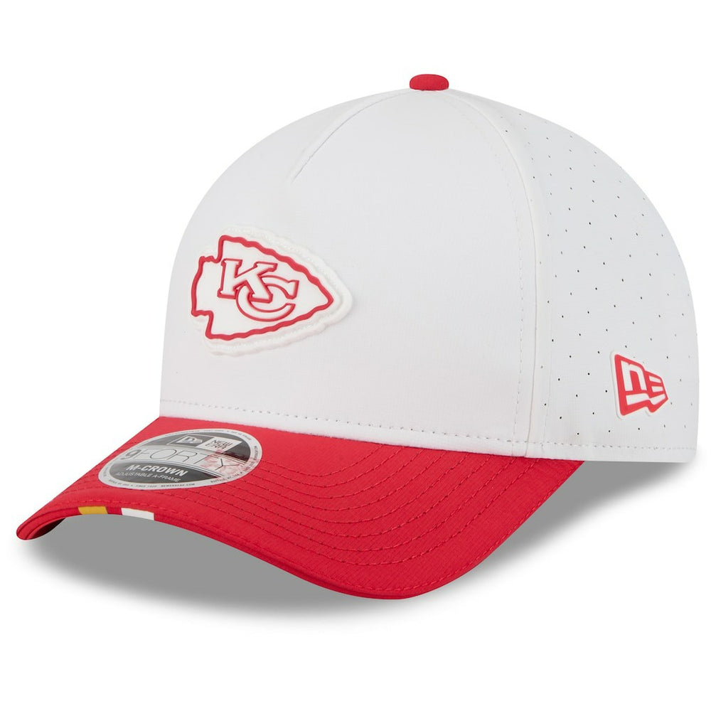 Kansas City Chiefs New Era 2025 NFL Training Camp A-Frame 9FORTY Adjustable Hat White/Red | NFL