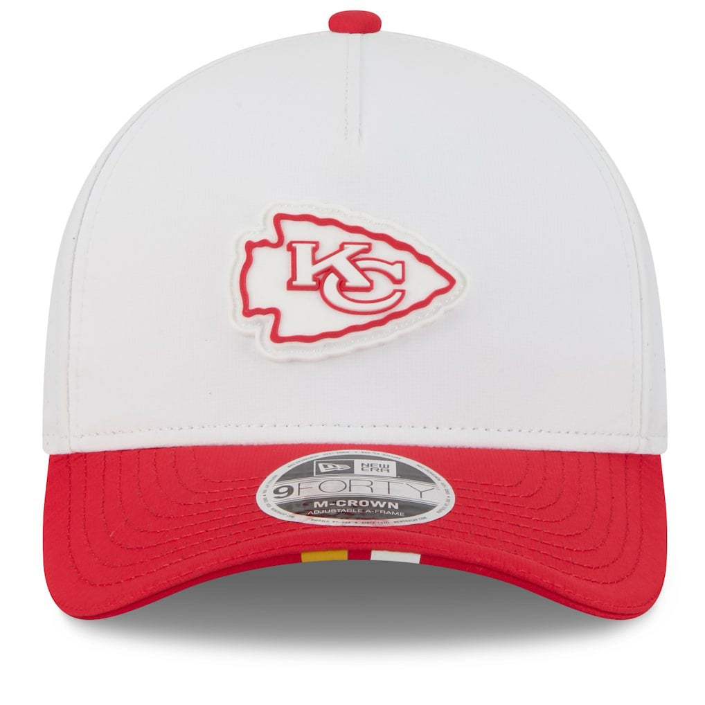 Kansas City Chiefs New Era 2025 NFL Training Camp A-Frame 9FORTY Adjustable Hat White/Red | NFL
