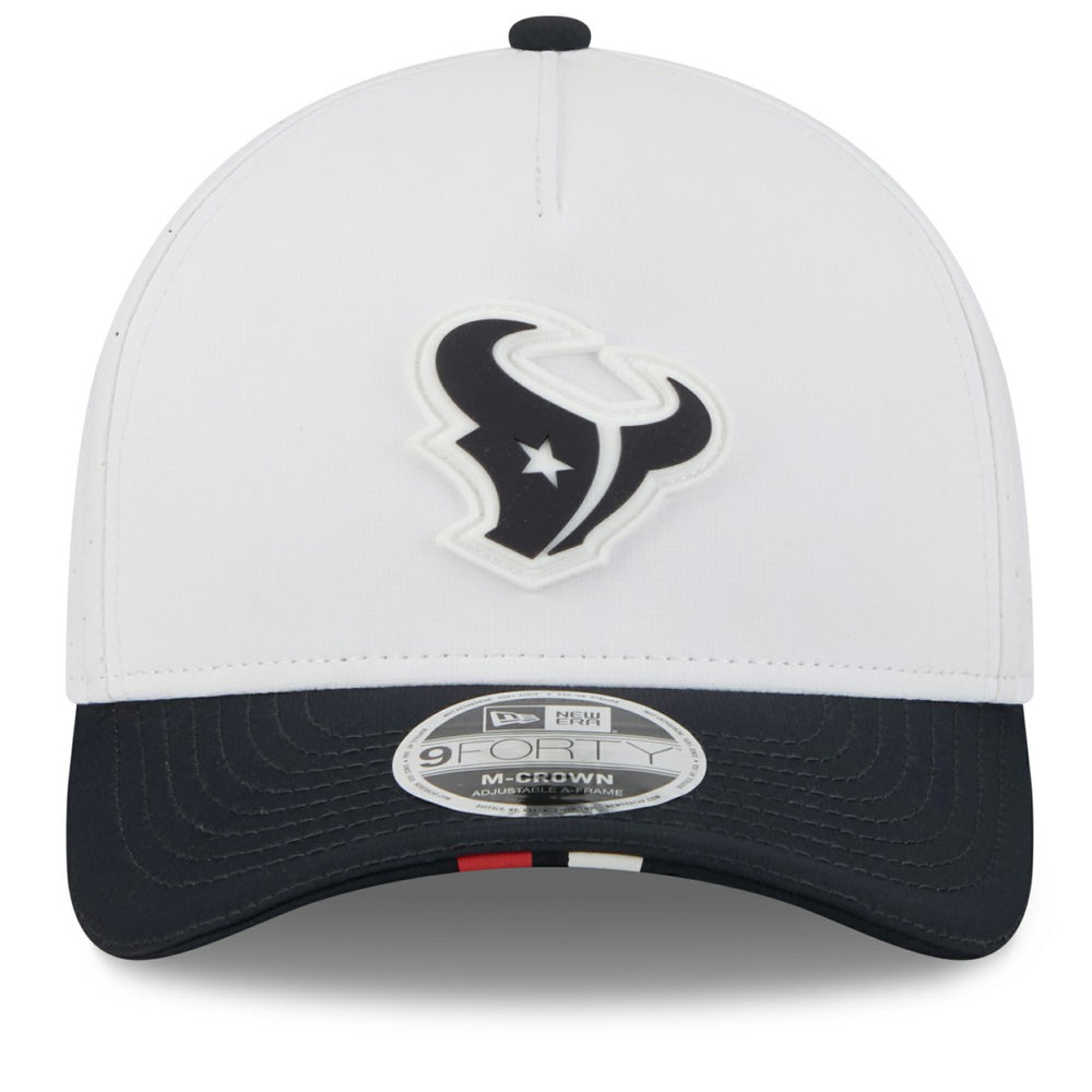 Houston Texans New Era 2025 NFL Training Camp A-Frame 9FORTY Adjustable Hat White/Navy | NFL