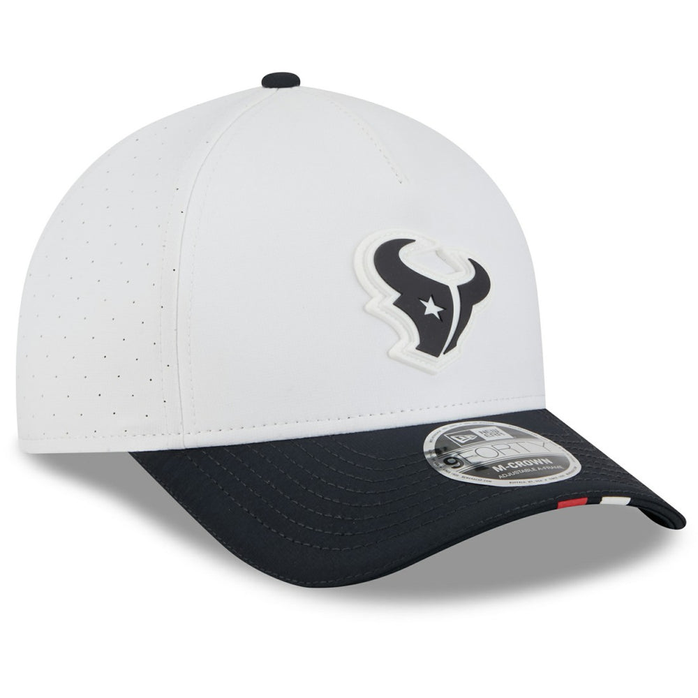 Houston Texans New Era 2025 NFL Training Camp A-Frame 9FORTY Adjustable Hat White/Navy | NFL