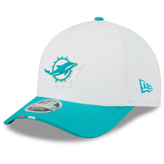 Miami Dolphins New Era 2025 NFL Training Camp A-Frame 9FORTY Adjustable Hat White/Aqua | NFL