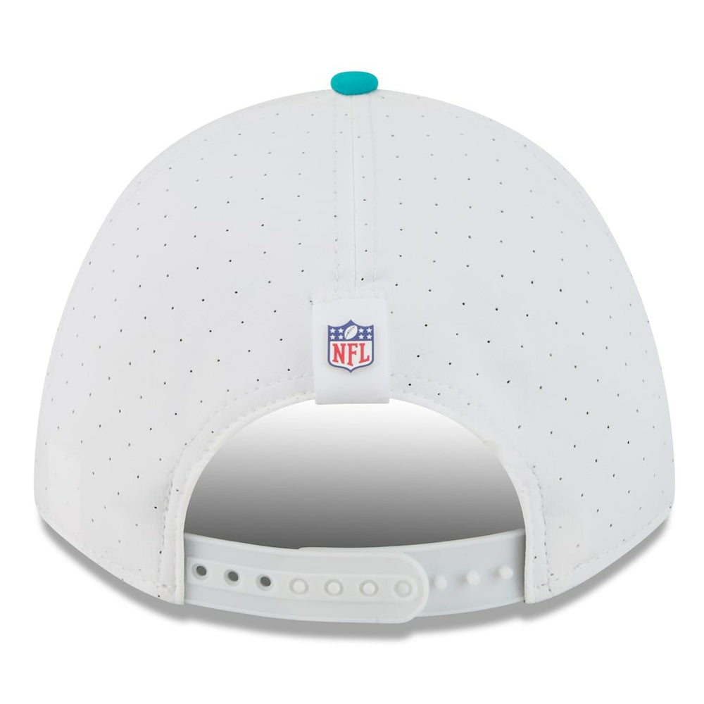 Miami Dolphins New Era 2025 NFL Training Camp A-Frame 9FORTY Adjustable Hat White/Aqua | NFL