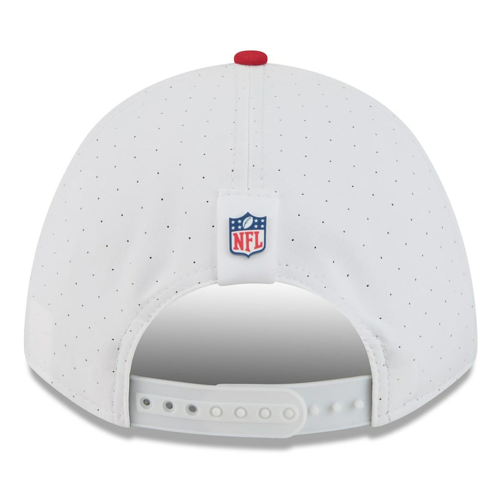 San Francisco 49ers New Era 2025 NFL Training Camp A-Frame 9FORTY Adjustable Hat White/Scarlet | NFL