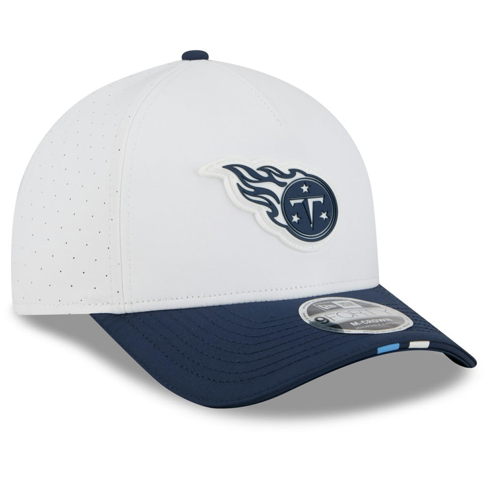 Tennessee Titans New Era 2025 NFL Training Camp A-Frame 9FORTY Adjustable Hat White/Navy | NFL