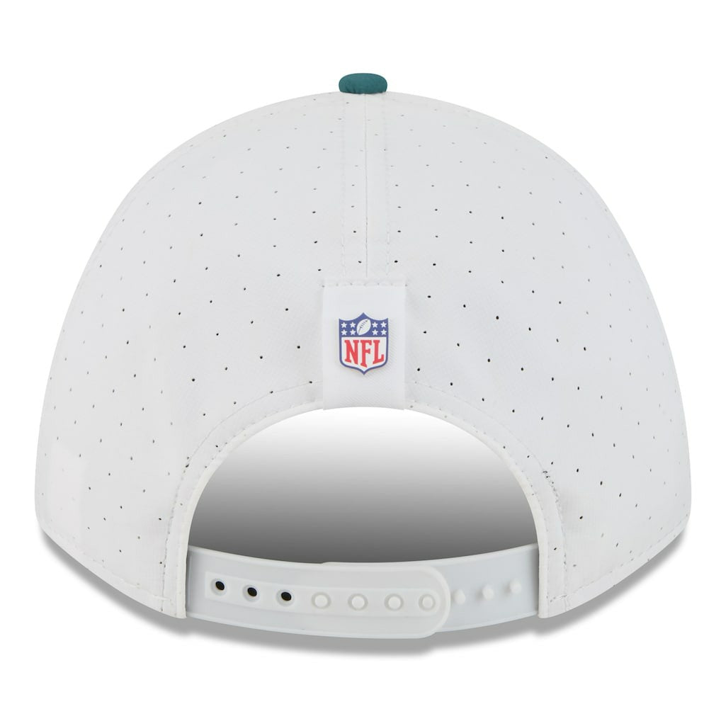 Philadelphia Eagles New Era 2025 NFL Training Camp A-Frame 9FORTY Adjustable Hat White/Midnight Green | NFL