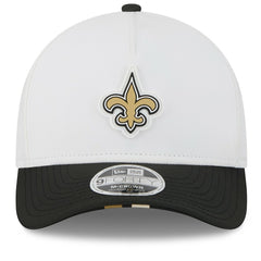 New Orleans Saints New Era 2025 NFL Training Camp A-Frame 9FORTY Adjustable Hat White/Black | NFL