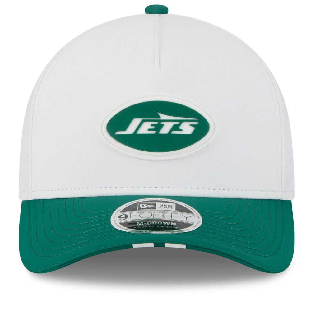New York Jets New Era 2025 NFL Training Camp A-Frame 9FORTY Adjustable Hat White/Green | NFL
