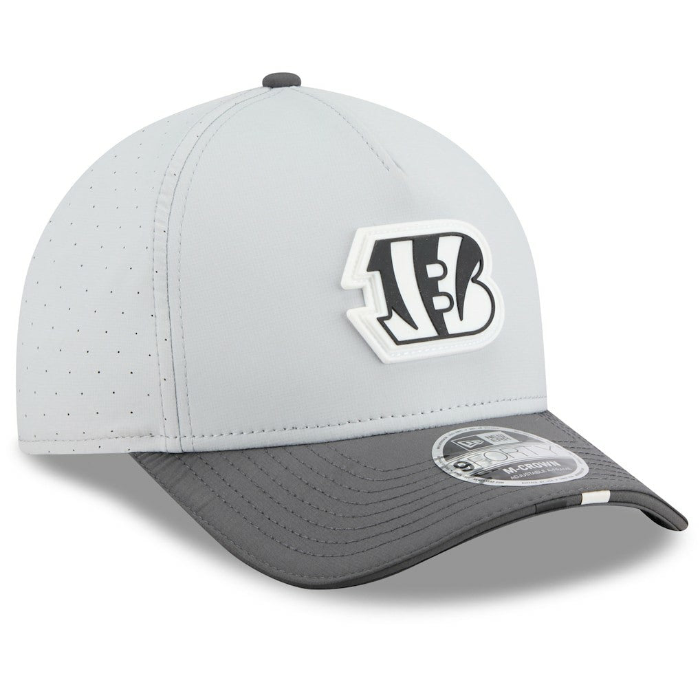 Cincinnati Bengals New Era 2025 NFL Training Camp A-Frame 9FORTY Adjustable Hat Gray/Graphite | NFL