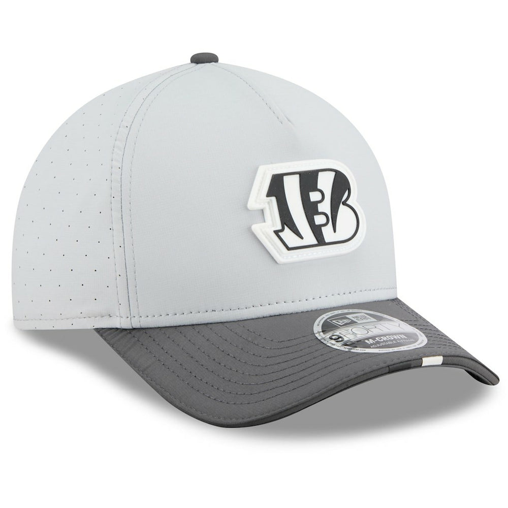 Cincinnati Bengals New Era 2025 NFL Training Camp A-Frame 9FORTY Adjustable Hat Gray/Graphite | NFL