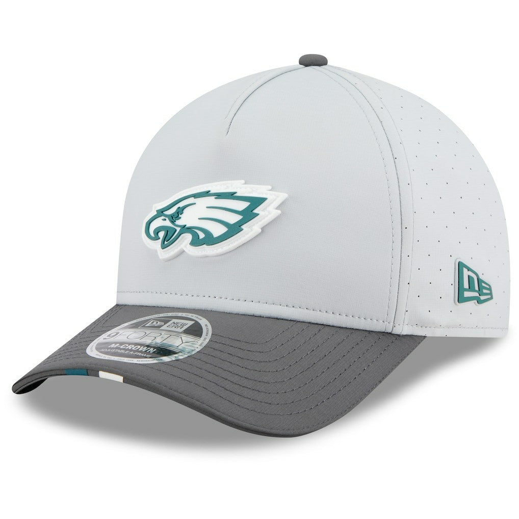 Philadelphia Eagles New Era 2025 NFL Training Camp A-Frame 9FORTY Adjustable Hat Gray/Graphite | NFL