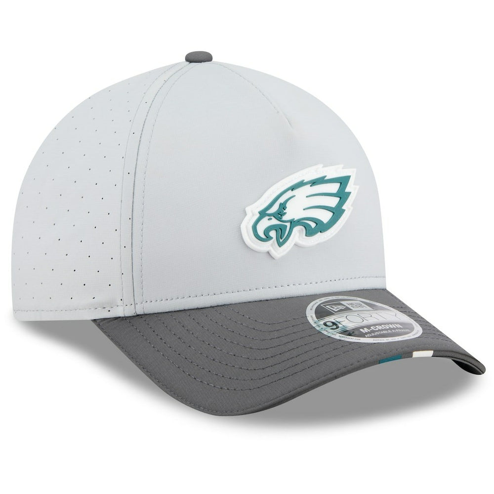 Philadelphia Eagles New Era 2025 NFL Training Camp A-Frame 9FORTY Adjustable Hat Gray/Graphite | NFL