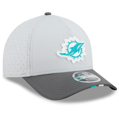 Miami Dolphins New Era 2025 NFL Training Camp A-Frame 9FORTY Adjustable Hat Gray/Graphite | NFL