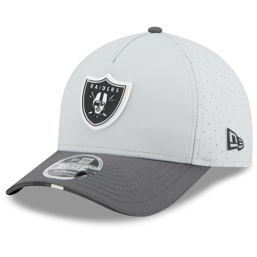 Las Vegas Raiders New Era 2025 NFL Training Camp A-Frame 9FORTY Adjustable Hat Gray/Graphite | NFL