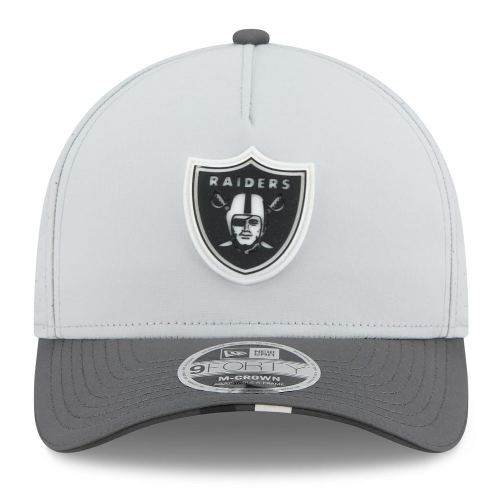 Las Vegas Raiders New Era 2025 NFL Training Camp A-Frame 9FORTY Adjustable Hat Gray/Graphite | NFL