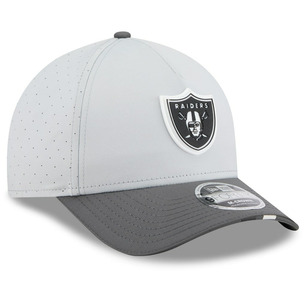 Las Vegas Raiders New Era 2025 NFL Training Camp A-Frame 9FORTY Adjustable Hat Gray/Graphite | NFL