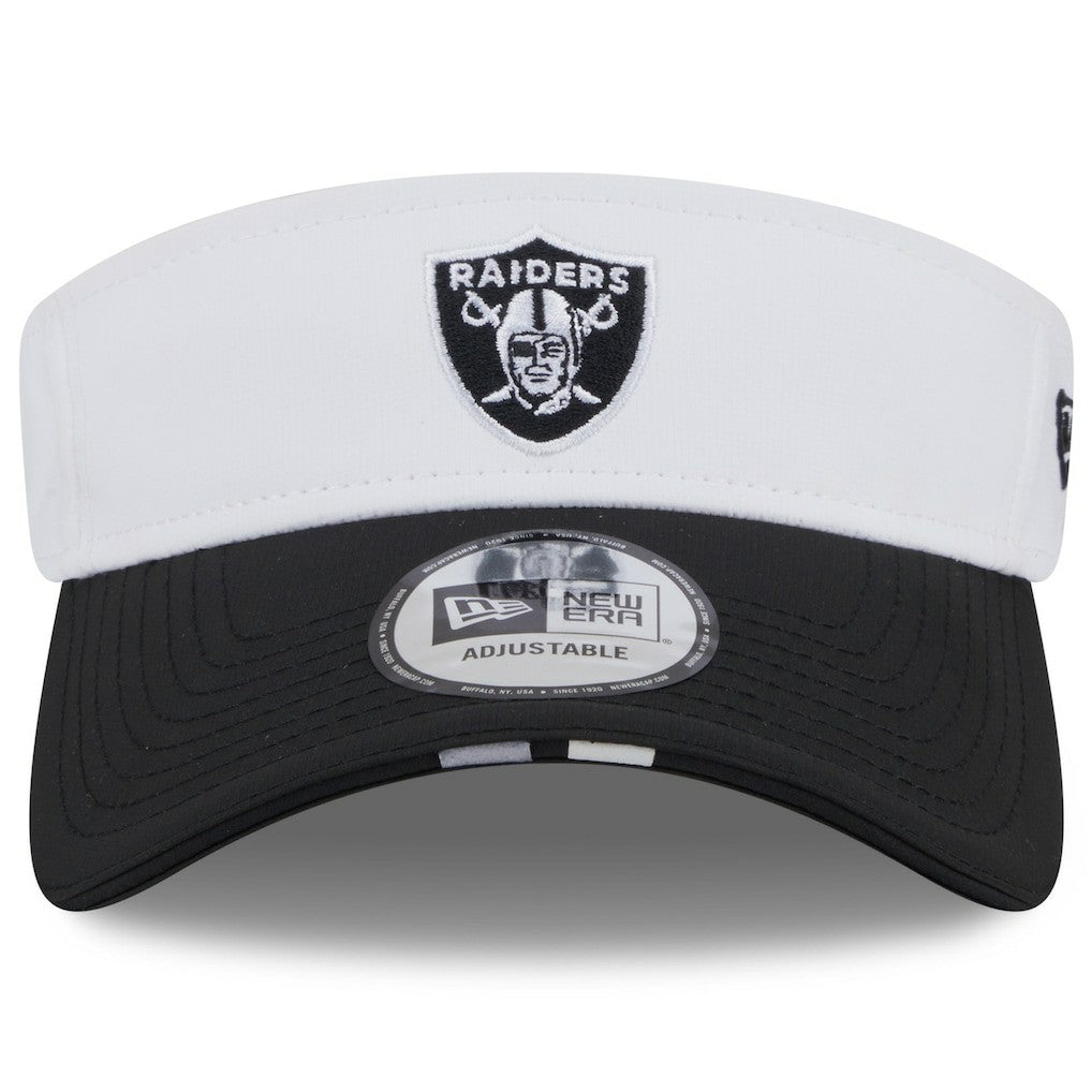 Las Vegas Raiders New Era 2025 NFL Training Camp Adjustable Visor White/Black | NFL