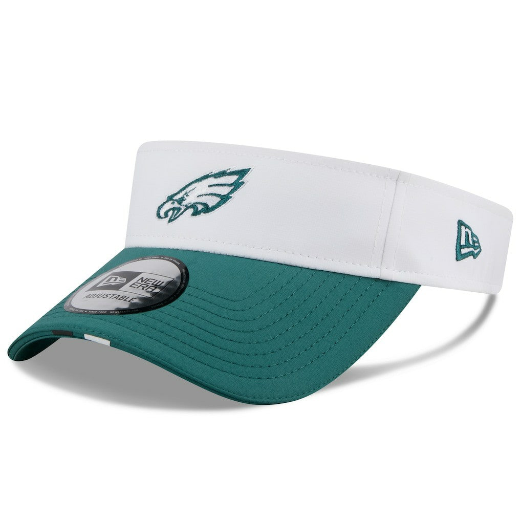 Philadelphia Eagles New Era 2025 NFL Training Camp Adjustable Visor White/Midnight Green | NFL