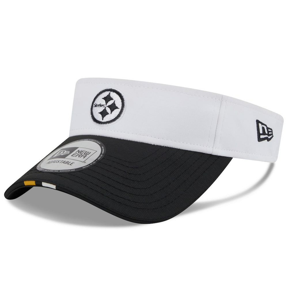 Pittsburgh Steelers New Era 2025 NFL Training Camp Adjustable Visor White/Black | NFL