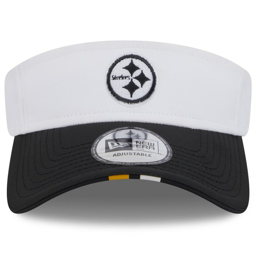 Pittsburgh Steelers New Era 2025 NFL Training Camp Adjustable Visor White/Black | NFL